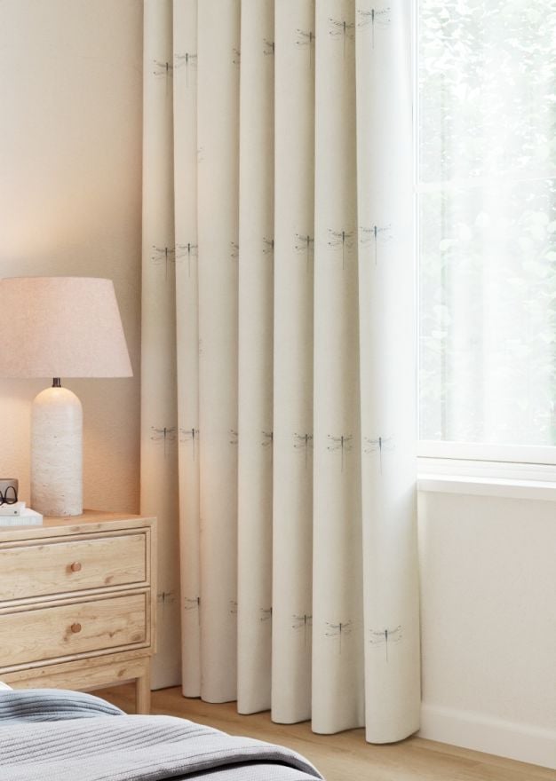Sophie Allport Vector Dragonfly Teal & Linen Curtain