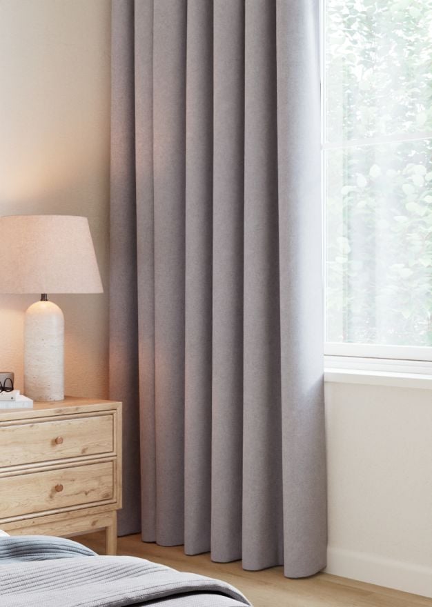 Taupe Stone Soft Canvas Curtain