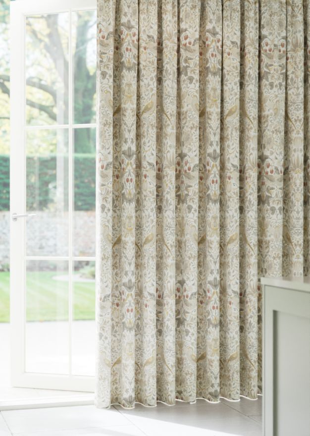 William Morris At Home Strawberry Thief Ochre Curtain