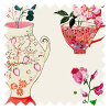 Cath Kidston Cups and Vases Cream Roller Blind