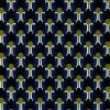 Orla Kiely Florida Navy Whale Pencil Pleat Curtain
