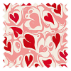 Cath Kidston Marble Hearts Ditsy Red Roller Blind
