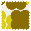 Orla Kiely Shadow Flower Yellow & Ochre Pencil Pleat Curtain