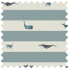 Sophie Allport Whale Stripe Deep Duckegg Roller Blind