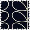 Orla Kiely Linear Stem Navy Whale Curtain