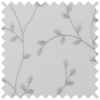 Silk White Botanical Embroidered Curtain