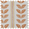 Terracotta Botanical Stripe Curtain