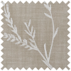 Warm Nougat Embroidered Meadow Curtain