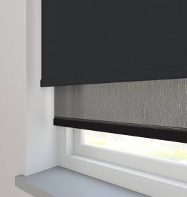 Como Drama & Nico Black Double roller Blind
