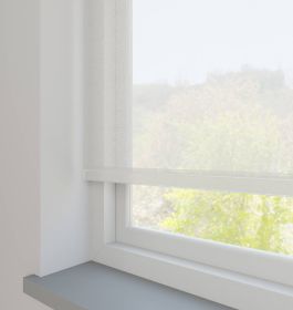 Voile White Cotton Twist Roller Blind