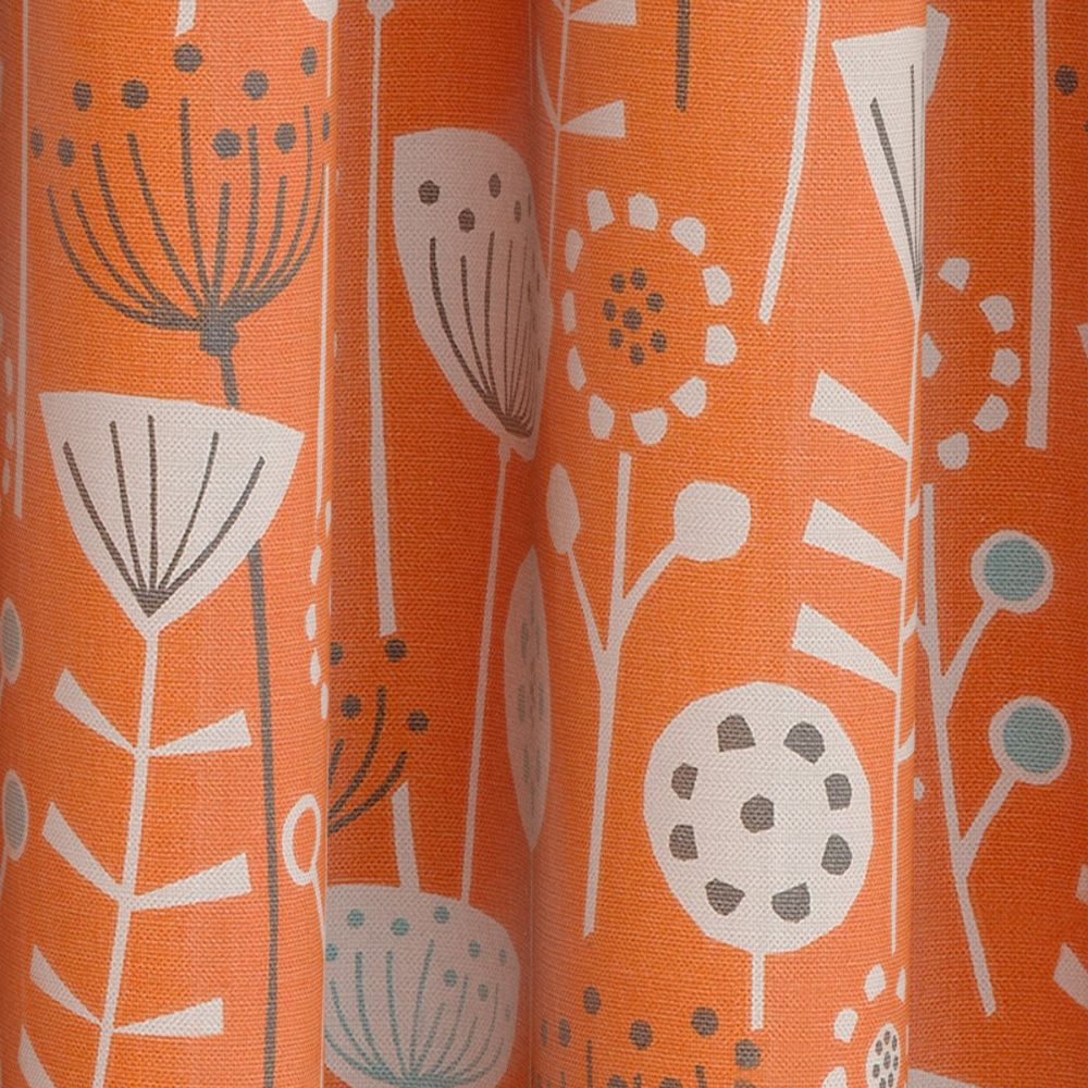 Parker Burnt Orange Pencil Pleat Curtains Swift Direct Blinds