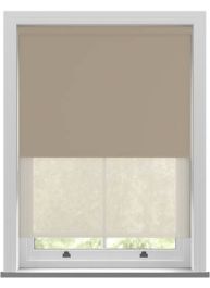 Bella Natural Hessian & Nico Beige Double roller Blind