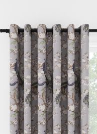 Laura Ashley Belvedere Velvet Pale Iris Eyelet Curtain