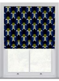 Orla Kiely Florida Navy Whale Roman Blinds
