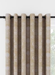 Laura Ashley Josette Woven Gold Eyelet Curtain
