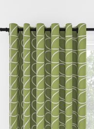 Orla Kiely Jumbo Linear Stem Chalky Green Eyelet Curtain