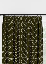 Orla Kiely Jumbo Linear Stem Kelp Pencil Pleat Curtain