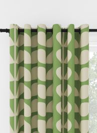 Orla Kiely Jumbo Solid Stem Green Eyelet Curtain