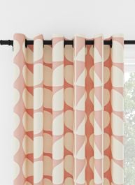 Orla Kiely Jumbo Solid Stem Pink Eyelet Curtain