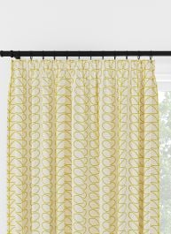 Orla Kiely Linear Stem Dandelion on Cream Pencil Pleat Curtain