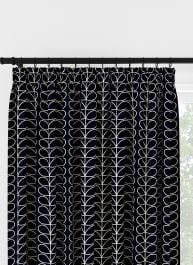Orla Kiely Linear Stem Navy Whale Pencil Pleat Curtain
