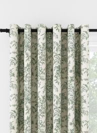 Laura Ashley Picardie Sage Eyelet Curtain