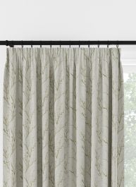 Laura Ashley Pussy Willow Embroidery Hedgerow Pencil Pleat Curtain