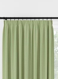 Orla Kiely Tiny Stem Green Pencil Pleat Curtain