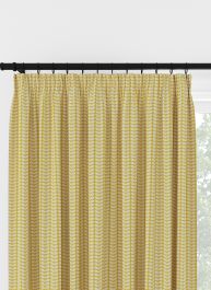 Orla Kiely Tiny Stem Yellow Pencil Pleat Curtain