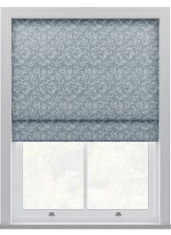 Laura Ashley Willow Leaf Chenille Pale Seaspray Roman Blind
