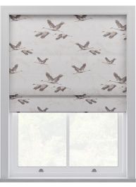 Laura Ashley Animalia Embroidered Pale Dove Grey Roman Blind