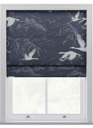 Laura Ashley Animalia Midnight Roman Blind