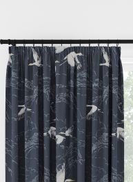 Laura Ashley Animalia Midnight Pencil Pleat Curtain