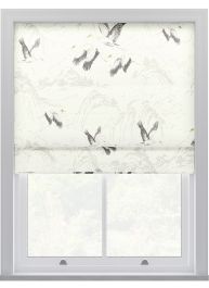 Laura Ashley Animalia Silver Roman Blind