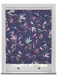 Sara Miller Bamboo Smokey Blue Roller Blind
