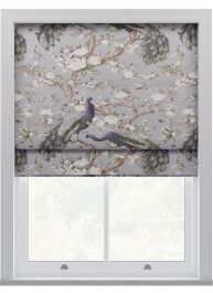 Laura Ashley Belvedere Velvet Pale Iris Roman Blind