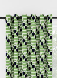 Orla Kiely Dog Show Green Eyelet Curtain