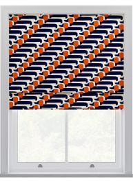 Orla Kiely Dog Show Whale Roman Blinds