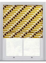 Orla Kiely Dog Show Yellow Roman Blinds