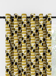 Orla Kiely Dog Show Yellow Eyelet Curtain