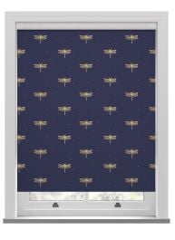 Sara Miller Dragonfly Navy Roller Blind