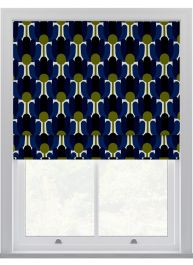Orla Kiely Florida Navy Whale Roman Blinds