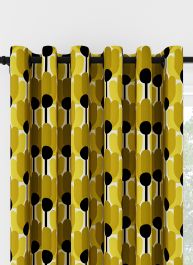Orla Kiely Florida Yellow Eyelet Curtain