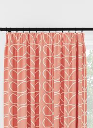 Orla Kiely Jumbo Linear Stem Bubblegum Pencil Pleat Curtain