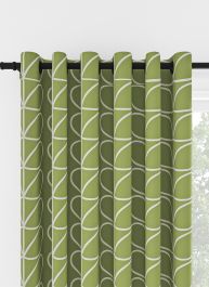 Orla Kiely Jumbo Linear Stem Chalky Green Eyelet Curtain