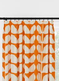 Orla Kiely Jumbo Solid Stem Tomato Pencil Pleat Curtain