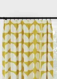 Orla Kiely Jumbo Solid Stem Yellow Pencil Pleat Curtain