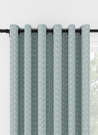 Orla Kiely Linear Stem Aqua Eyelet Curtain