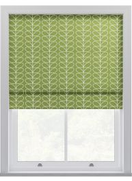 Orla Kiely Linear Stem Chalky Green Roman Blinds