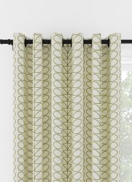 Orla Kiely Linear Stem Dark Grass Green Eyelet Curtain